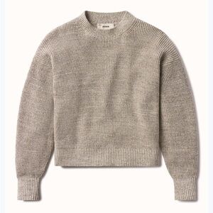 Buck Mason Seafarer Cotton Crewneck Sweater Marled Haze Size XS